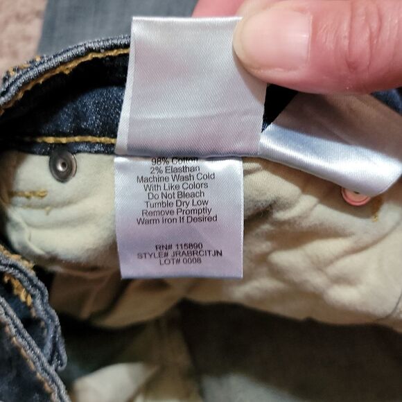 Paper Denim & Cloth Women’s Destructed Jeans Medium Wash Low Rise Sz 4 - Picture 4 of 6